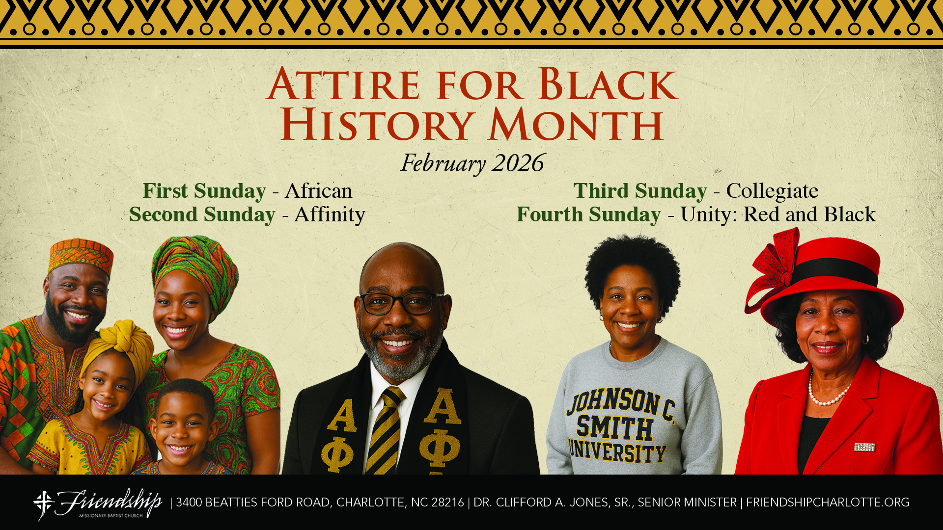 Sunday Attire for month of February